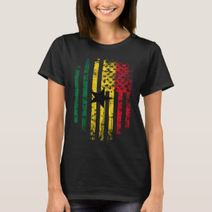 Ghanese Amerikaanse vlag Ghana en Amerikaanse trot T-shirt