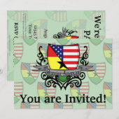 Ghanese-Amerikaanse vlag Kaart (Voorkant / Achterkant)