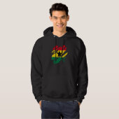 Ghanese  gescheurd Ghanees vlaggetje Hoodie (Voorkant volledig)