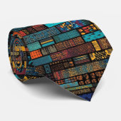 Ghanese Kente-patroon Stropdas (Opgerold)