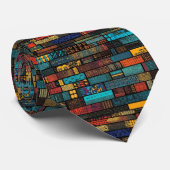 Ghanese Kente-patroon Stropdas (Opgerold)
