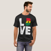 Ghanese pride Love Ghana flag Map Black History T-shirt (Voorkant volledig)