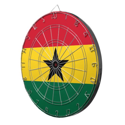 Ghanese vlag dartbord (Voorkant Rechts)