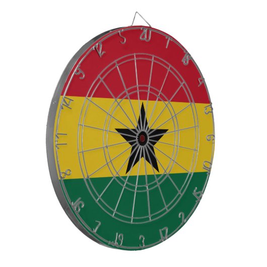 Ghanese vlag dartbord (Voorkant Links)