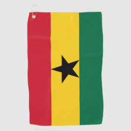 Ghanese vlag en Ghana golfvakantie/sport Golfhanddoek