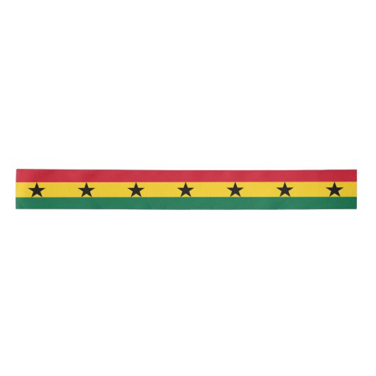 Ghanese vlag en Ghana reizen, vakantie/sport Satijnen Lint (Voorkant)