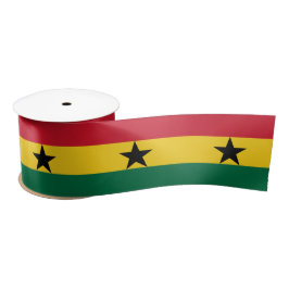 Ghanese vlag en Ghana reizen, vakantie/sport Satijnen Lint
