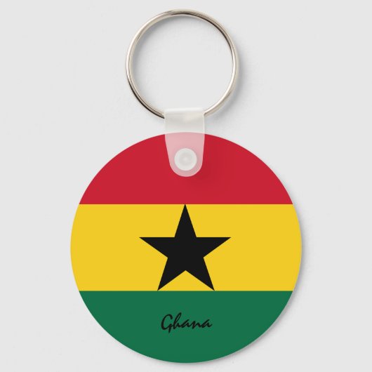 Ghanese vlag en Ghana-vakantie, patriotten/sport Sleutelhanger (Voorkant)
