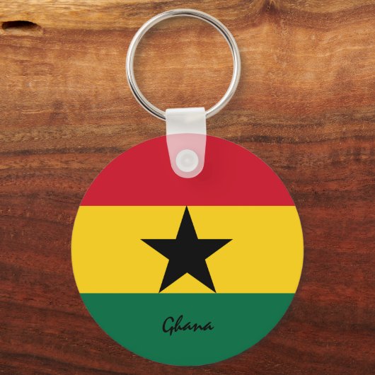 Ghanese vlag en Ghana-vakantie, patriotten/sport Sleutelhanger (Achterkant)
