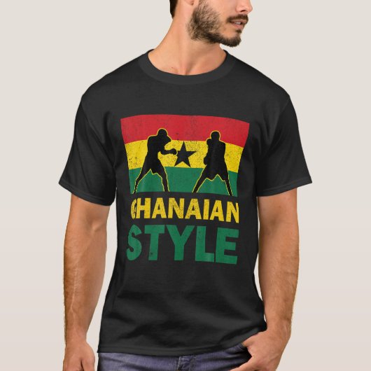 Ghanese vlag Ghanese Boksclub T-shirt (Voorkant)