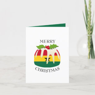 GHANESE VLAG   kerstpudding   feestelijk Feestdagen Kaart