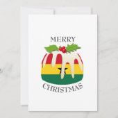 GHANESE VLAG | kerstpudding | feestelijk Feestdagenkaart (Voorkant)