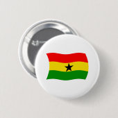Ghanese Vlag Knop Ronde Button 5,7 Cm (Voorkant /achterkant)