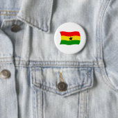 Ghanese Vlag Knop Ronde Button 5,7 Cm (In situ)