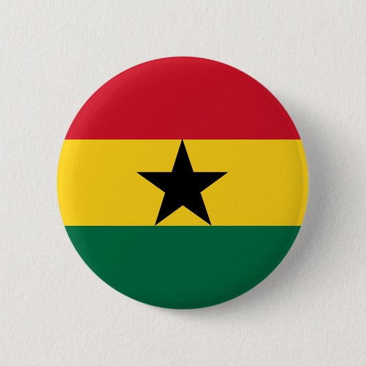 Ghanese vlag Liefde Ghana Onafhankelijkheidsdag Ronde Button 5,7 Cm (Voorkant)