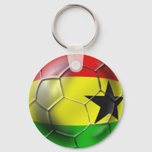 Ghanese vlag van het Voetbal Ghana voor ventilator Sleutelhanger