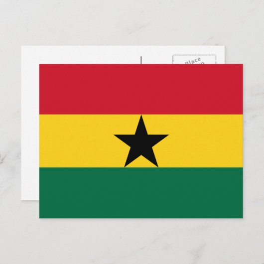 Ghanese vlag, vlag van Ghana Briefkaart (Voorkant / Achterkant)