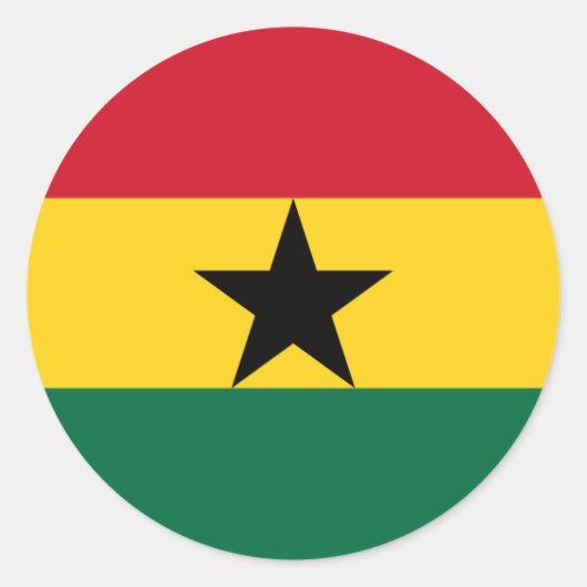 Ghanese vlag, vlag van Ghana Ronde Sticker (Voorkant)