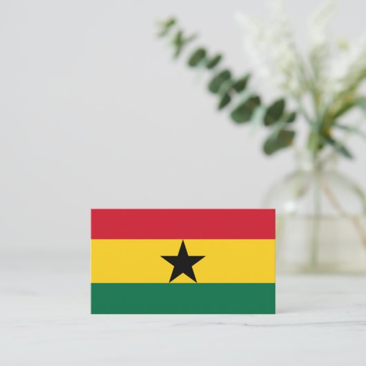 Ghanese vlag, vlag van Ghana Visitekaartje (Staand voorkant)