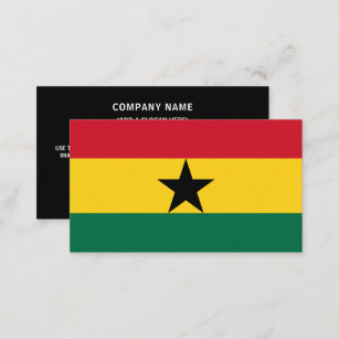 Ghanese vlag, vlag van Ghana Visitekaartje
