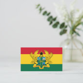 Ghanese vlag & wapen, vlag van Ghana Visitekaartje (Staand voorkant)