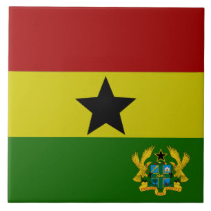Ghanese vlaggen tegeltje