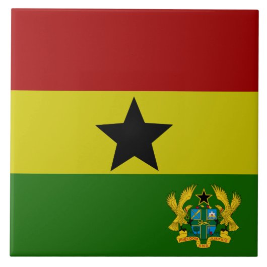 Ghanese vlaggen tegeltje (Voorkant)