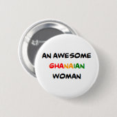 Ghanese vrouw, geweldige koffiemok ronde button 5,7 cm (Voorkant /achterkant)