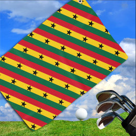 Ghanian Flag & Ghana reizen, vakantie / sport fans Golfhanddoek