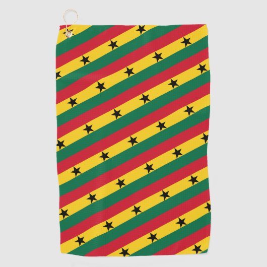 Ghanian Flag & Ghana reizen, vakantie / sport fans Golfhanddoek (Voorkant)