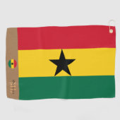 Ghanische vlag, Ghana monogrammen/Afrikaanse golfh Golfhanddoek (Horizontaal)