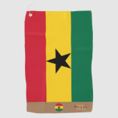 Ghanische vlag, Ghana monogrammen/Afrikaanse golfh Golfhanddoek (Voorkant)