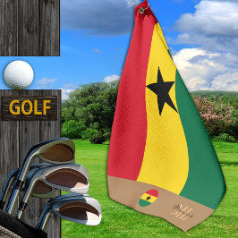 Ghanische vlag, Ghana monogrammen/Afrikaanse golfh Golfhanddoek