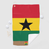 Ghanische vlag, Ghana monogrammen/Afrikaanse golfh Golfhanddoek (Insitu)