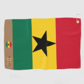 Ghanische vlag, Ghana monogrammen/Afrikaanse golfh Golfhanddoek (Horizontaal)