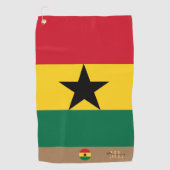 Ghanische vlag, Ghana monogrammen/Afrikaanse golfh Golfhanddoek (Voorkant)
