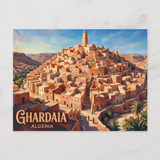 Ghardaia Algerije Briefkaart (Voorkant)