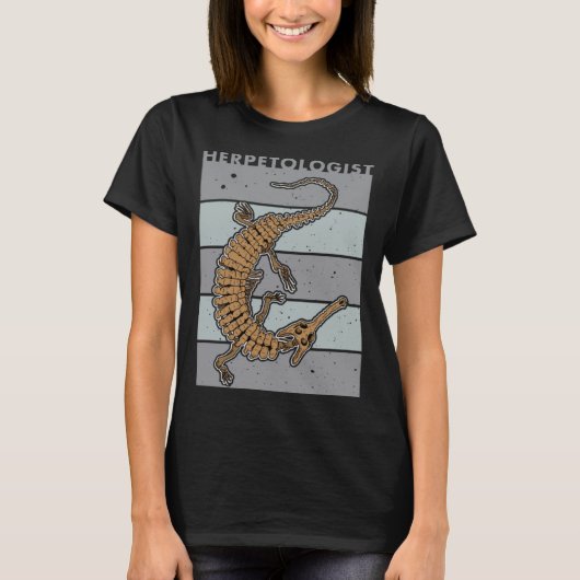 Gharial biologist reptiles zoology herpetology t-shirt (Voorkant)