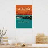 Gharial Rivierbewaker Mythisch Poster (Keuken)