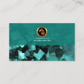 Ghear Turquoise Polygonal Crystals Chemist Visitekaartje (Achterkant)