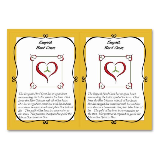 Ghel de goudhoornige eenhoorn trading Kaart (Achterkant)