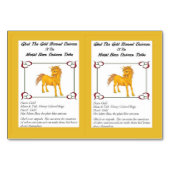 Ghel de goudhoornige eenhoorn trading Kaart (Voorkant)