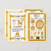 Ghel - Gold Horn Unicorn Game Kaart (Voorkant / Achterkant)