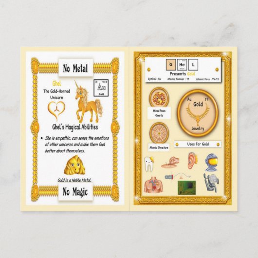 Ghel - Gold Horn Unicorn Game Kaart (Achterkant)