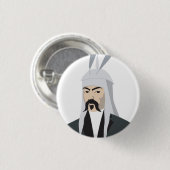 Ghengis Khan Ronde Button 3,2 Cm (Voorkant /achterkant)