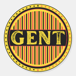 Ghent City Pride Emblem – Belgian Identity Ronde Sticker