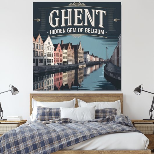 Ghent – Hidden Gem of Belgium Canvas Afdruk (Insitu (Slaapkamer))