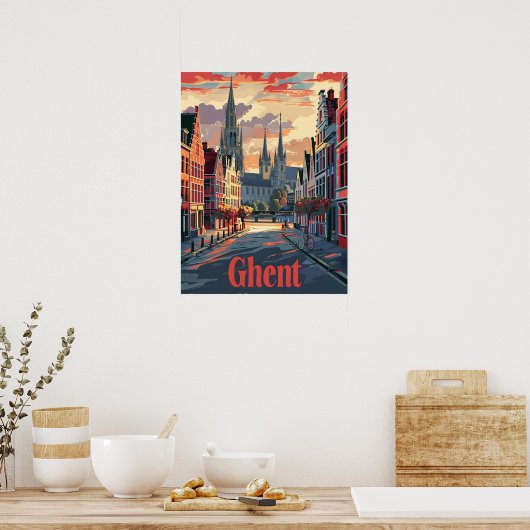 Ghent Poster (Keuken)