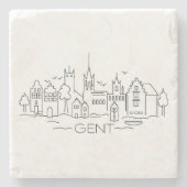 Ghent Stenen Onderzetter (Voorkant)