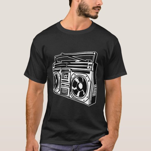 Ghetto Blaster 80'S 90'S Hip Rap T-shirt (Voorkant)